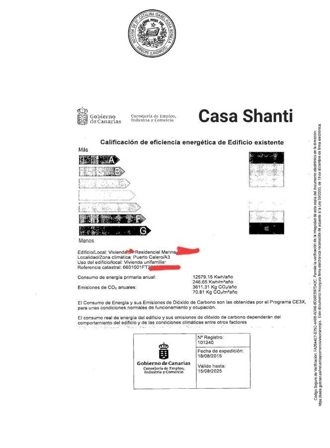 Vivienda Vacacional Casa Shanti Пуэрто-Калеро Экстерьер фото